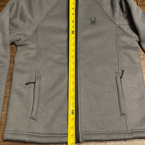 Spyder Men's Stellar Jacket Sherpa Lined Bonded Fleece Sz Small NWT Polar Gray - Picture 6 of 11